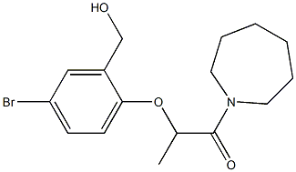 1-(azepan-1-yl)-2-[4-bromo-2-(hydroxymethyl)phenoxy]propan-1-one 化学構造式