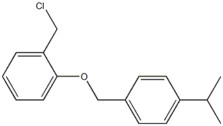 1-(chloromethyl)-2-{[4-(propan-2-yl)phenyl]methoxy}benzene Struktur