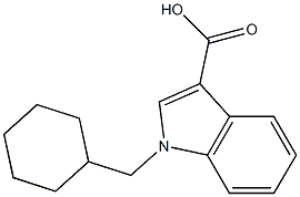 1-(cyclohexylmethyl)-1H-indole-3-carboxylic acid 结构式