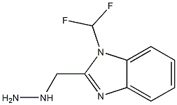 1-(difluoromethyl)-2-(hydrazinomethyl)-1H-benzimidazole 化学構造式