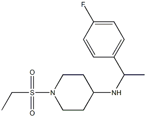 1-(ethanesulfonyl)-N-[1-(4-fluorophenyl)ethyl]piperidin-4-amine 化学構造式