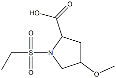 1-(ethylsulfonyl)-4-methoxypyrrolidine-2-carboxylic acid Structure