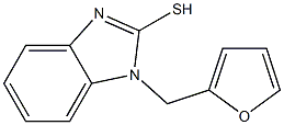 1-(furan-2-ylmethyl)-1H-1,3-benzodiazole-2-thiol 化学構造式