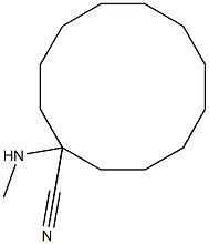 1-(methylamino)cyclododecane-1-carbonitrile 化学構造式