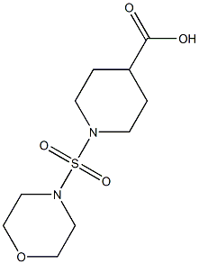 1-(morpholine-4-sulfonyl)piperidine-4-carboxylic acid 化学構造式
