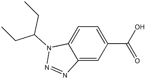 1-(pentan-3-yl)-1H-1,2,3-benzotriazole-5-carboxylic acid Struktur