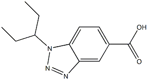 1-(pentan-3-yl)-1H-1,2,3-benzotriazole-5-carboxylic acid,,结构式