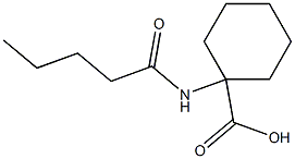 1-(pentanoylamino)cyclohexanecarboxylic acid Struktur