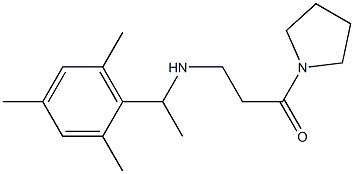 1-(pyrrolidin-1-yl)-3-{[1-(2,4,6-trimethylphenyl)ethyl]amino}propan-1-one Structure