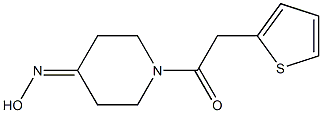 1-(thien-2-ylacetyl)piperidin-4-one oxime 化学構造式