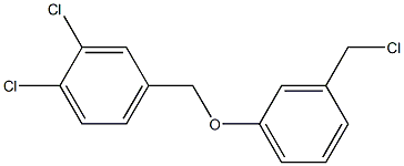1,2-dichloro-4-[3-(chloromethyl)phenoxymethyl]benzene 化学構造式