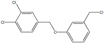 1,2-dichloro-4-[3-(chloromethyl)phenoxymethyl]benzene,,结构式