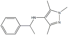 1,3,5-trimethyl-N-(1-phenylethyl)-1H-pyrazol-4-amine,,结构式