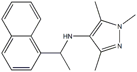 1,3,5-trimethyl-N-[1-(naphthalen-1-yl)ethyl]-1H-pyrazol-4-amine 化学構造式