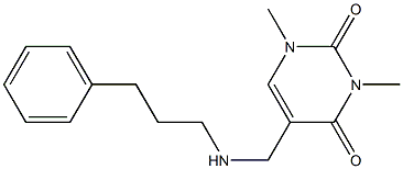 1,3-dimethyl-5-{[(3-phenylpropyl)amino]methyl}-1,2,3,4-tetrahydropyrimidine-2,4-dione