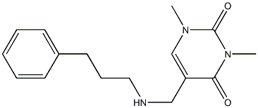 1,3-dimethyl-5-{[(3-phenylpropyl)amino]methyl}-1,2,3,4-tetrahydropyrimidine-2,4-dione Structure