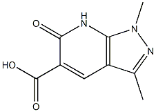1,3-dimethyl-6-oxo-1H,6H,7H-pyrazolo[3,4-b]pyridine-5-carboxylic acid 化学構造式