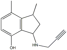 1,7-dimethyl-3-(prop-2-yn-1-ylamino)-2,3-dihydro-1H-inden-4-ol,,结构式