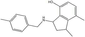 1,7-dimethyl-3-{[(4-methylphenyl)methyl]amino}-2,3-dihydro-1H-inden-4-ol,,结构式