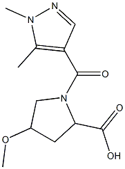 1-[(1,5-dimethyl-1H-pyrazol-4-yl)carbonyl]-4-methoxypyrrolidine-2-carboxylic acid