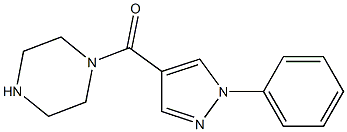1-[(1-phenyl-1H-pyrazol-4-yl)carbonyl]piperazine Struktur