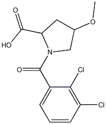 1-[(2,3-dichlorophenyl)carbonyl]-4-methoxypyrrolidine-2-carboxylic acid|