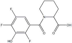 1-[(2,4,5-trifluoro-3-hydroxyphenyl)carbonyl]piperidine-2-carboxylic acid