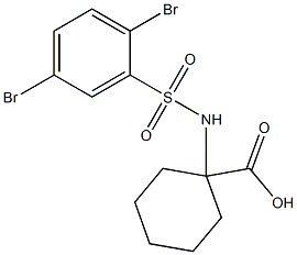 1-[(2,5-dibromobenzene)sulfonamido]cyclohexane-1-carboxylic acid