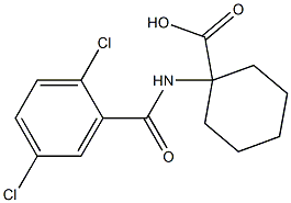 1-[(2,5-dichlorobenzene)amido]cyclohexane-1-carboxylic acid 化学構造式