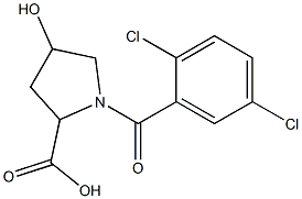 1-[(2,5-dichlorophenyl)carbonyl]-4-hydroxypyrrolidine-2-carboxylic acid Structure