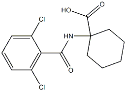 1-[(2,6-dichlorobenzene)amido]cyclohexane-1-carboxylic acid,,结构式