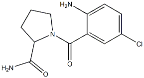 1-[(2-amino-5-chlorophenyl)carbonyl]pyrrolidine-2-carboxamide,,结构式