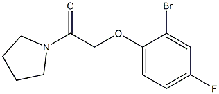 1-[(2-bromo-4-fluorophenoxy)acetyl]pyrrolidine Struktur