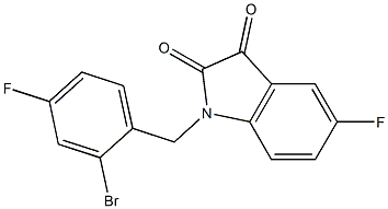 1-[(2-bromo-4-fluorophenyl)methyl]-5-fluoro-2,3-dihydro-1H-indole-2,3-dione