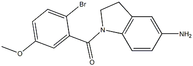 1-[(2-bromo-5-methoxyphenyl)carbonyl]-2,3-dihydro-1H-indol-5-amine Structure
