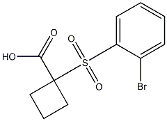 1-[(2-bromophenyl)sulfonyl]cyclobutanecarboxylic acid,,结构式