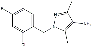 1-[(2-chloro-4-fluorophenyl)methyl]-3,5-dimethyl-1H-pyrazol-4-amine,,结构式