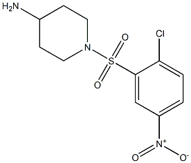1-[(2-chloro-5-nitrobenzene)sulfonyl]piperidin-4-amine,,结构式