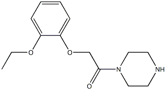 1-[(2-ethoxyphenoxy)acetyl]piperazine Struktur