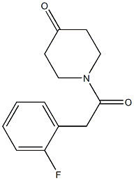 1-[(2-fluorophenyl)acetyl]piperidin-4-one Structure