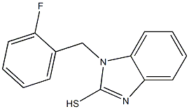 1-[(2-fluorophenyl)methyl]-1H-1,3-benzodiazole-2-thiol 化学構造式