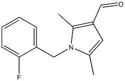 1-[(2-fluorophenyl)methyl]-2,5-dimethyl-1H-pyrrole-3-carbaldehyde Struktur