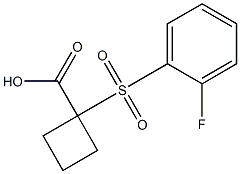 1-[(2-fluorophenyl)sulfonyl]cyclobutanecarboxylic acid Struktur