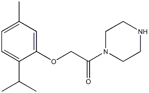 1-[(2-isopropyl-5-methylphenoxy)acetyl]piperazine Structure