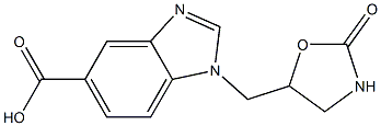  1-[(2-oxo-1,3-oxazolidin-5-yl)methyl]-1H-1,3-benzodiazole-5-carboxylic acid