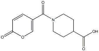 1-[(2-oxo-2H-pyran-5-yl)carbonyl]piperidine-4-carboxylic acid,,结构式