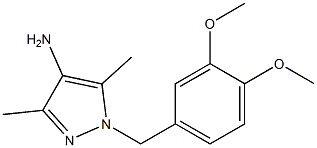 1-[(3,4-dimethoxyphenyl)methyl]-3,5-dimethyl-1H-pyrazol-4-amine 结构式