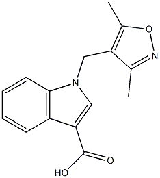 1-[(3,5-dimethyl-1,2-oxazol-4-yl)methyl]-1H-indole-3-carboxylic acid