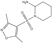 1-[(3,5-dimethyl-1,2-oxazole-4-)sulfonyl]piperidin-2-amine Struktur