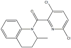 1-[(3,6-dichloropyridin-2-yl)carbonyl]-2-methyl-1,2,3,4-tetrahydroquinoline 化学構造式